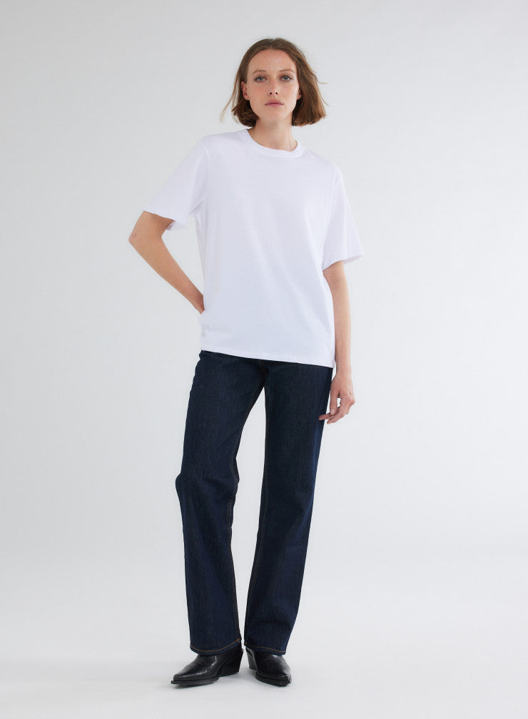 Round neck short sleeves WHITE