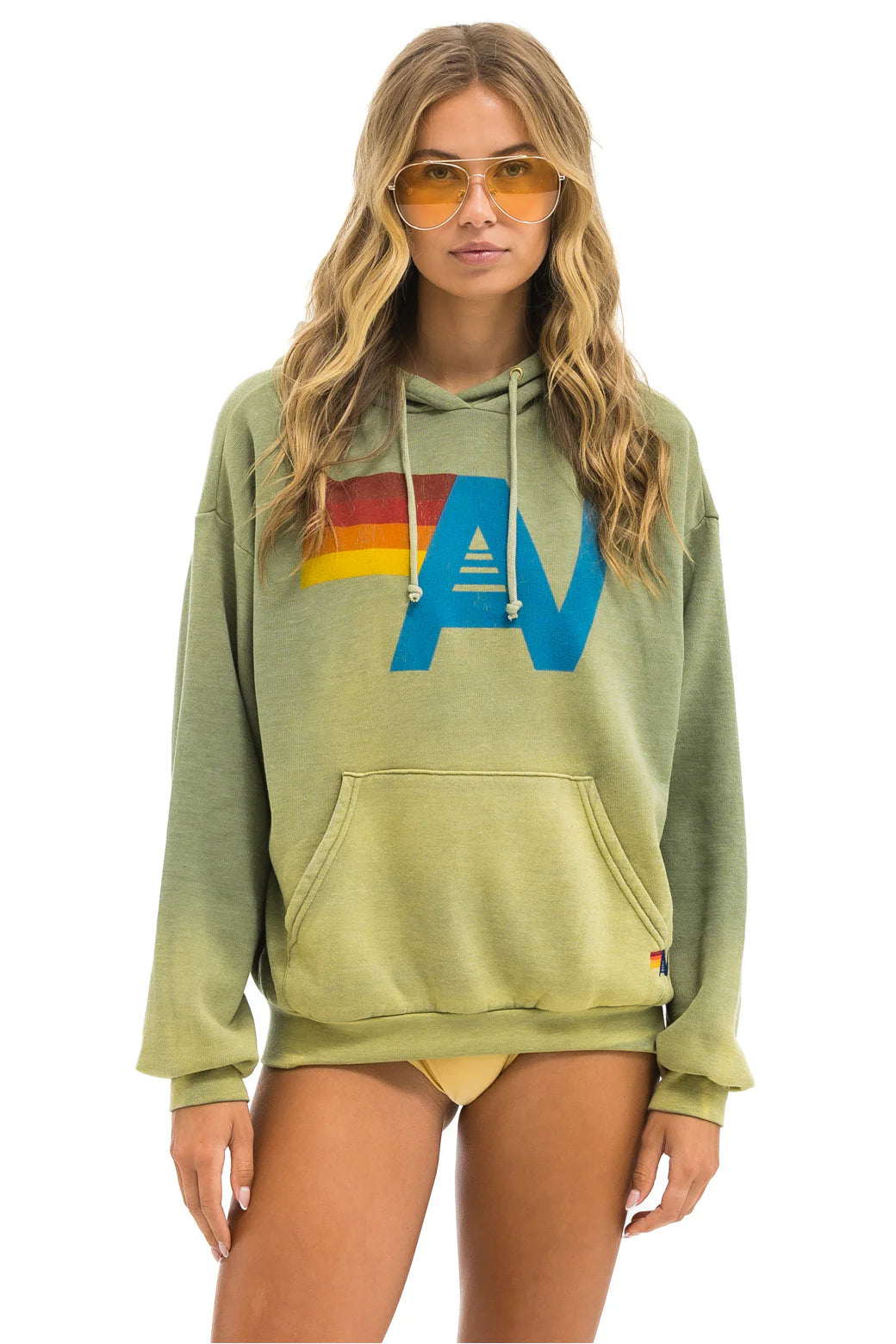 Vintage logo pull hoodie relaxed FADED ARMY