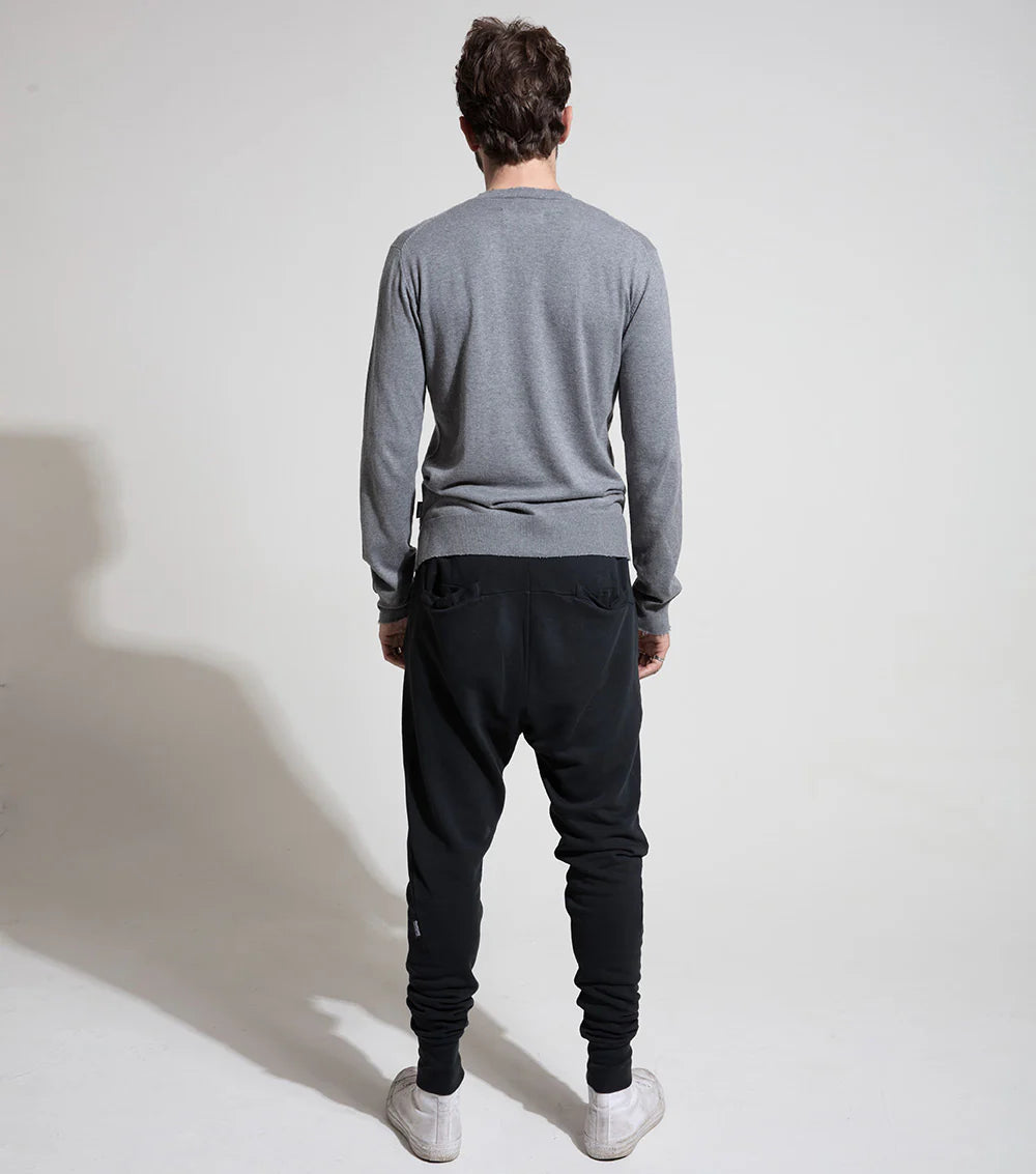 men's raw knit ls tee HEATHER GREY