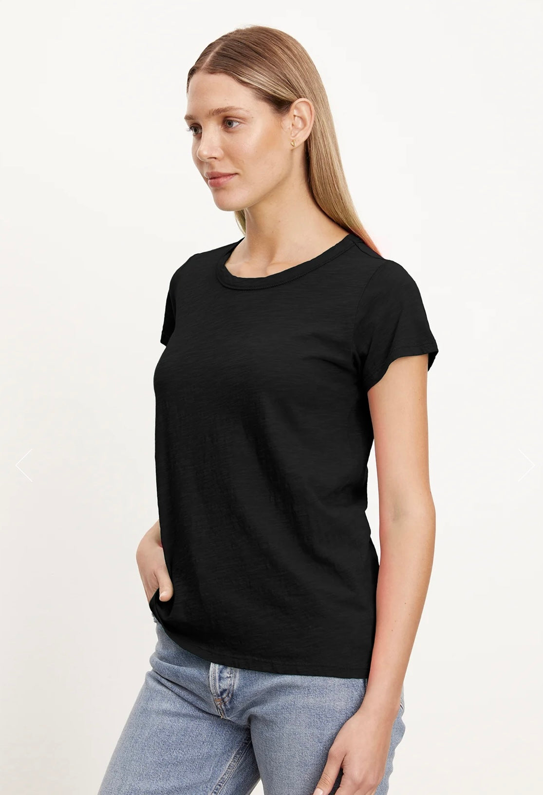 TILLY SS CREW NK TOP BLACK