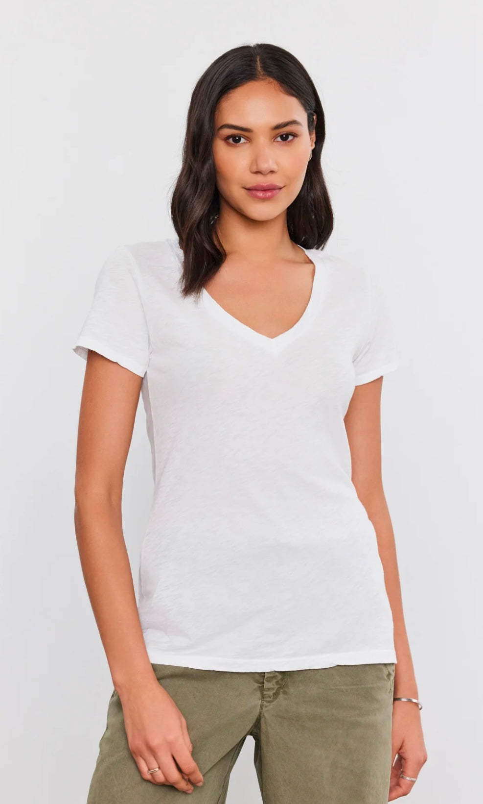 Lilith V-neck T-shirt WHITE