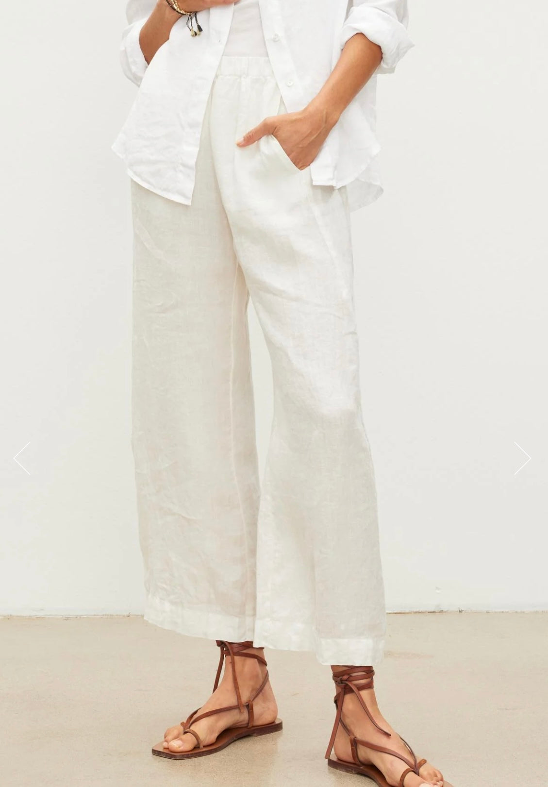 LOLA LINEN PANT WHITE