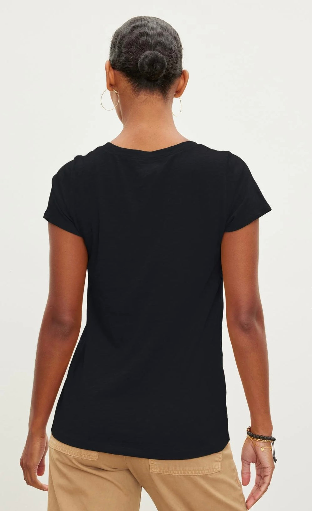 Jilian V-neck tee BLACK