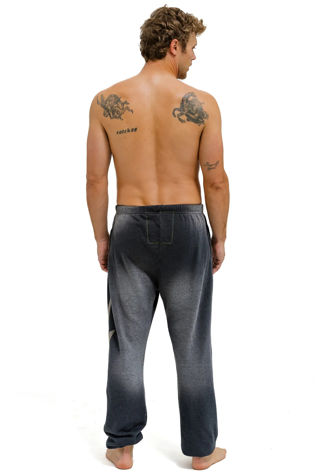 Bolt stitch men sweatpants FADED SMOKE