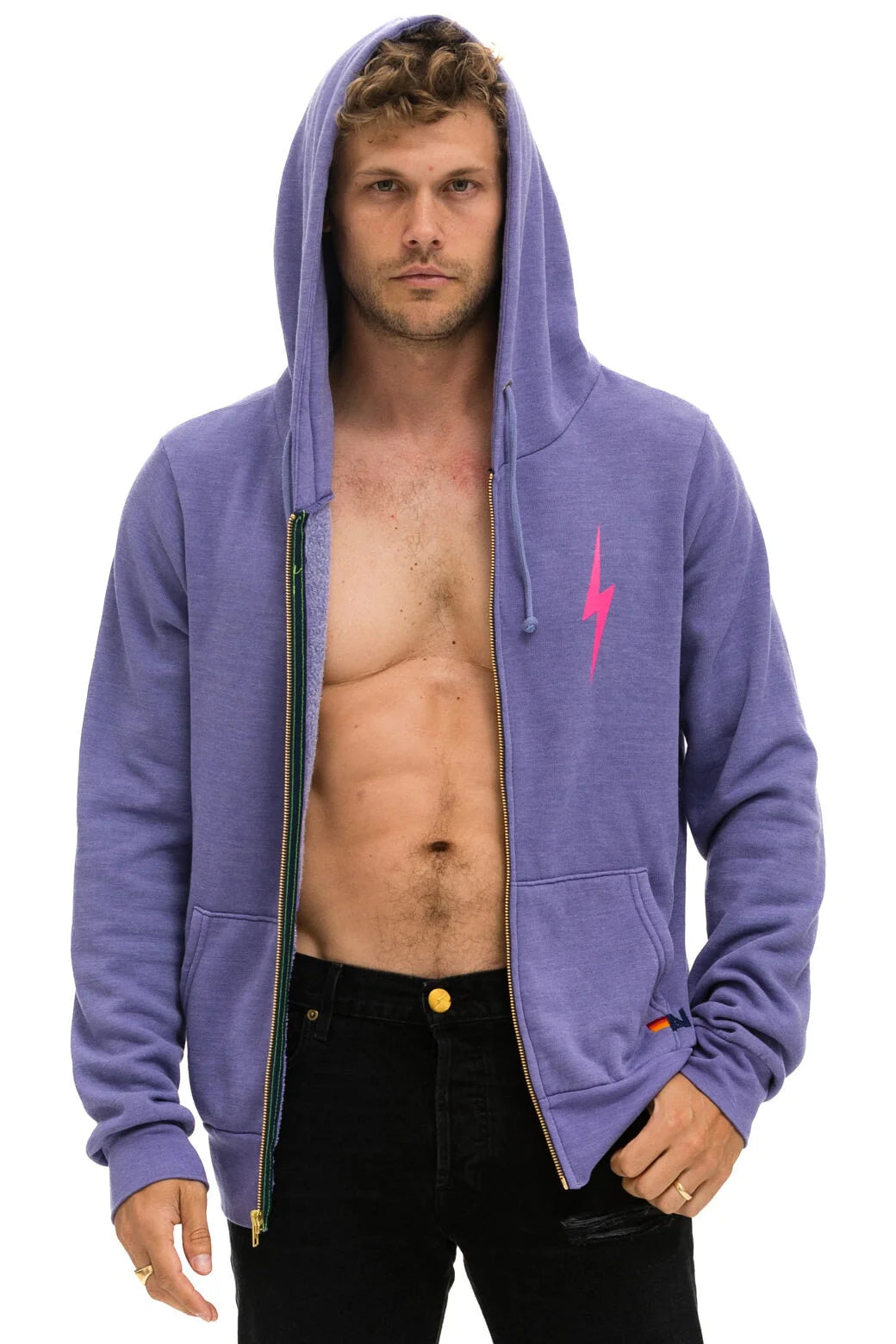 BOLT 2 ZIP HOODIE LAVENDER/N.PINK