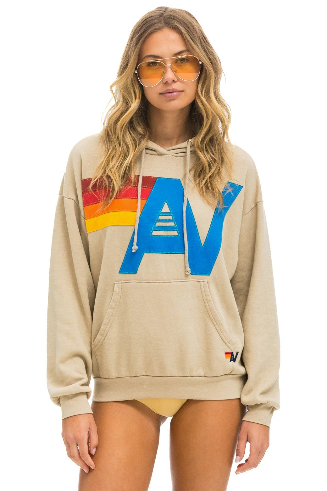 LOGO STITCH - HOODIE RELAXED SAND