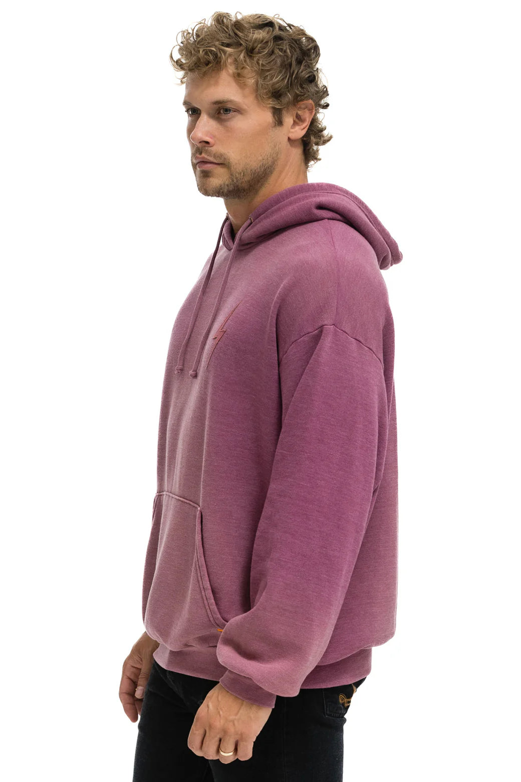 Bolt stitch 2 pullover hoodie FADED BERRY