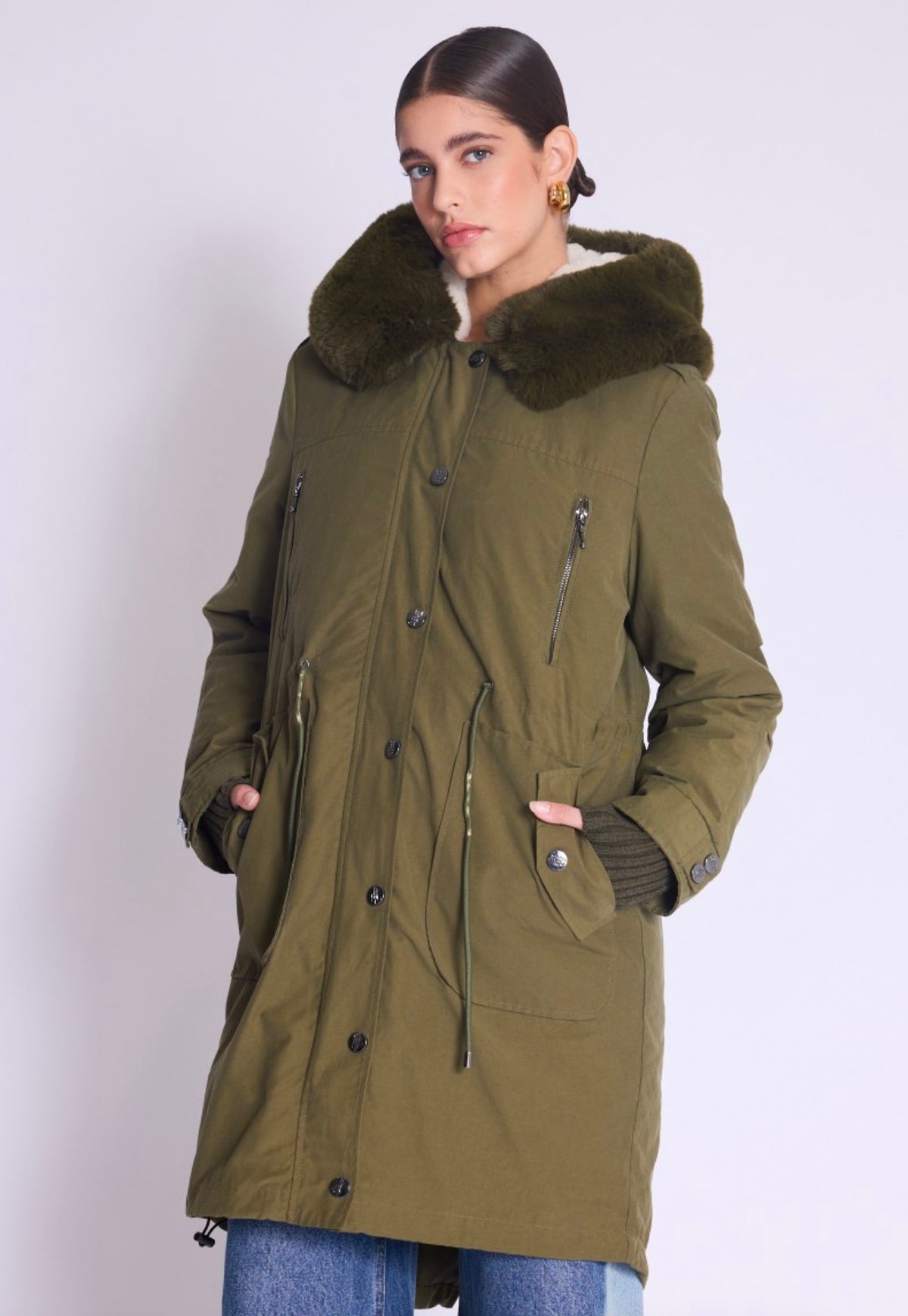 Molki parka coat KHAKI