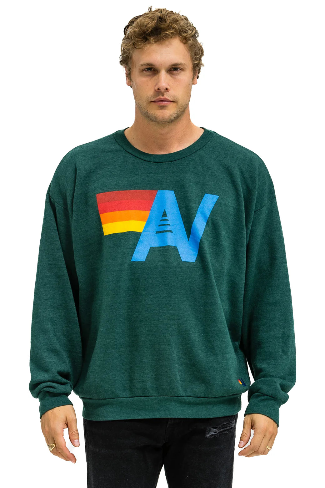 LOGO CREW SWEATSHIRT RELAXED FOREST