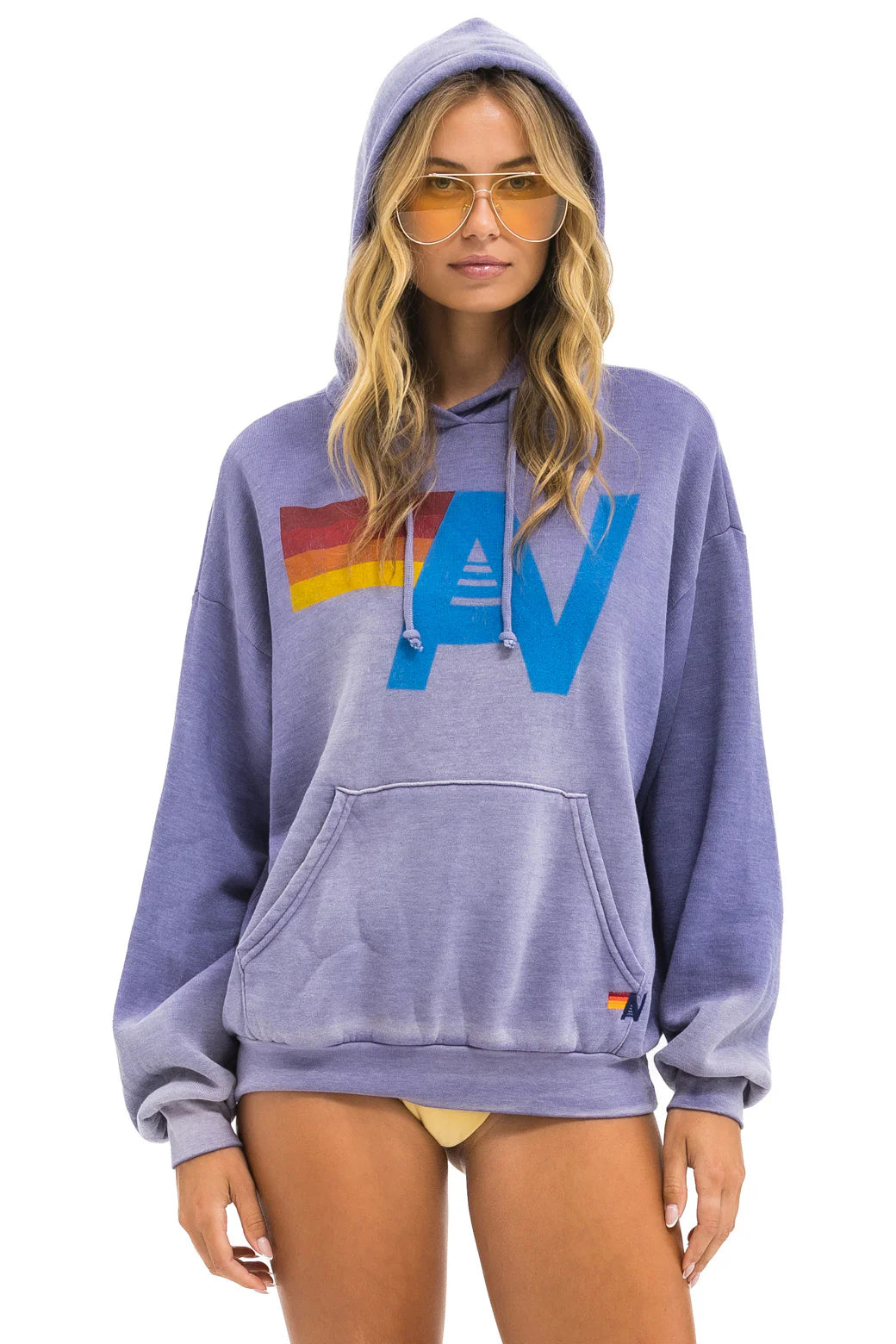 Vintage logo pull hoodie relaxed FADED GRAPE