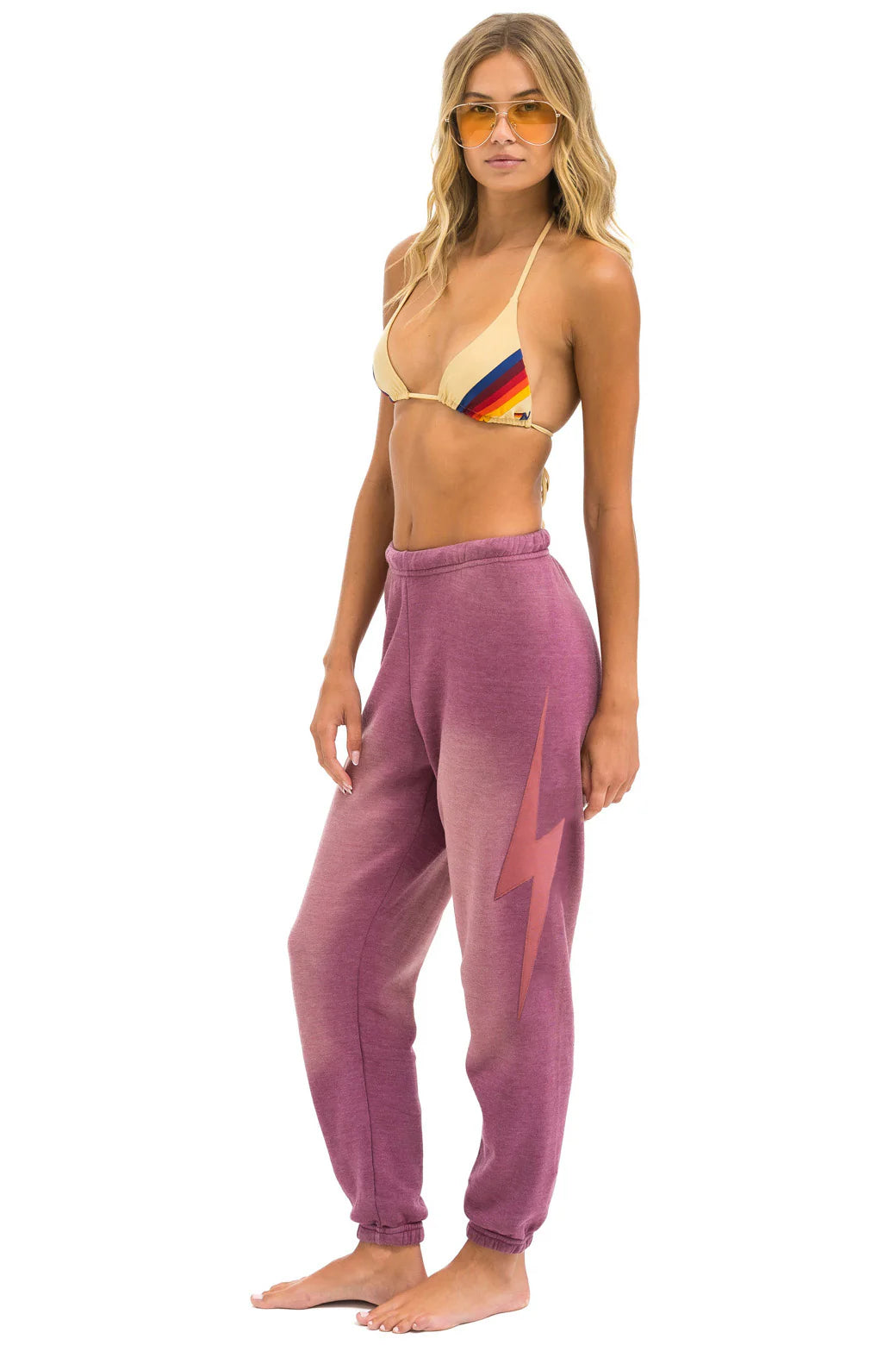 Bolt stitch womens sweatpant FADED BERRY