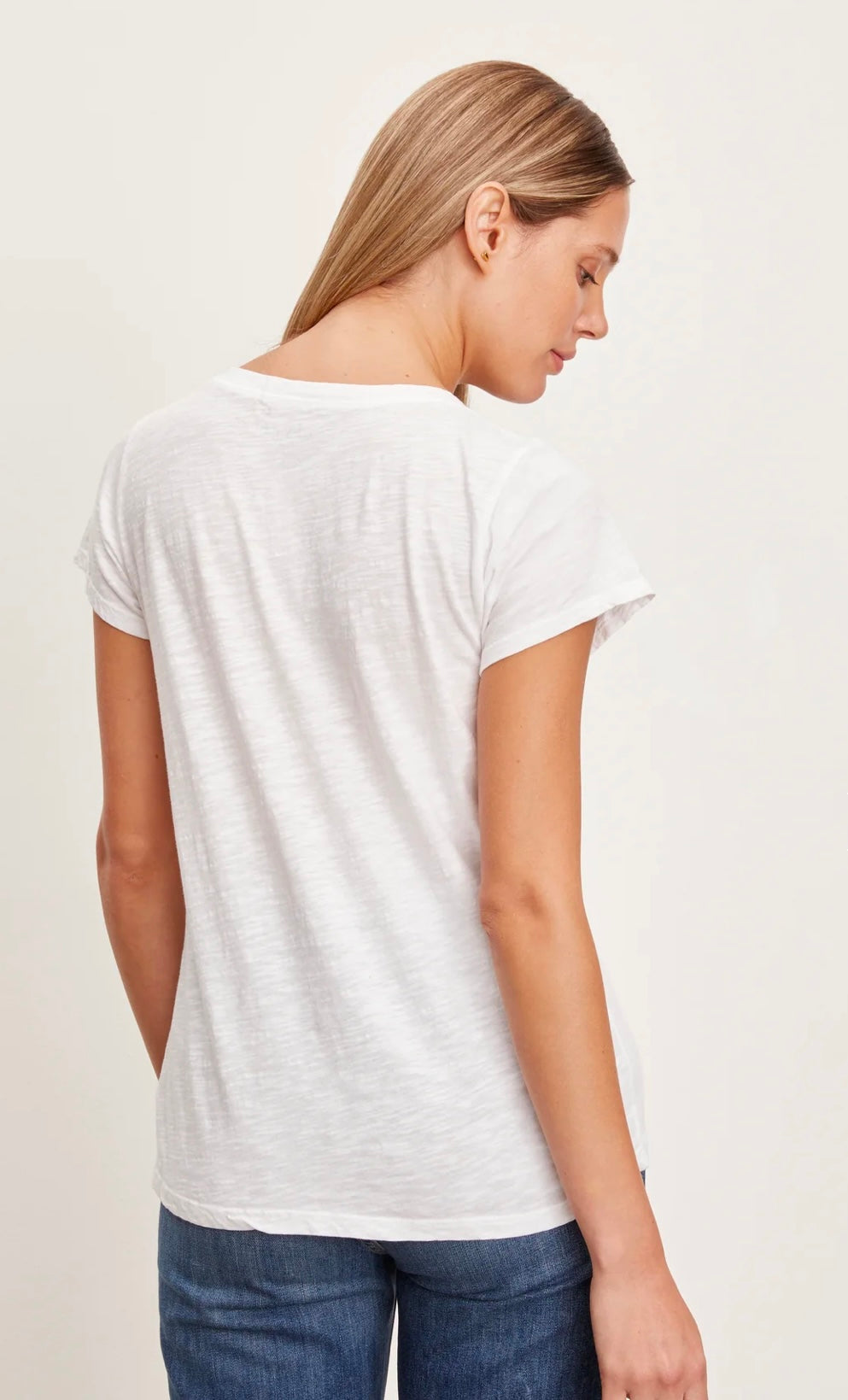 Jilian V-neck tee WHITE