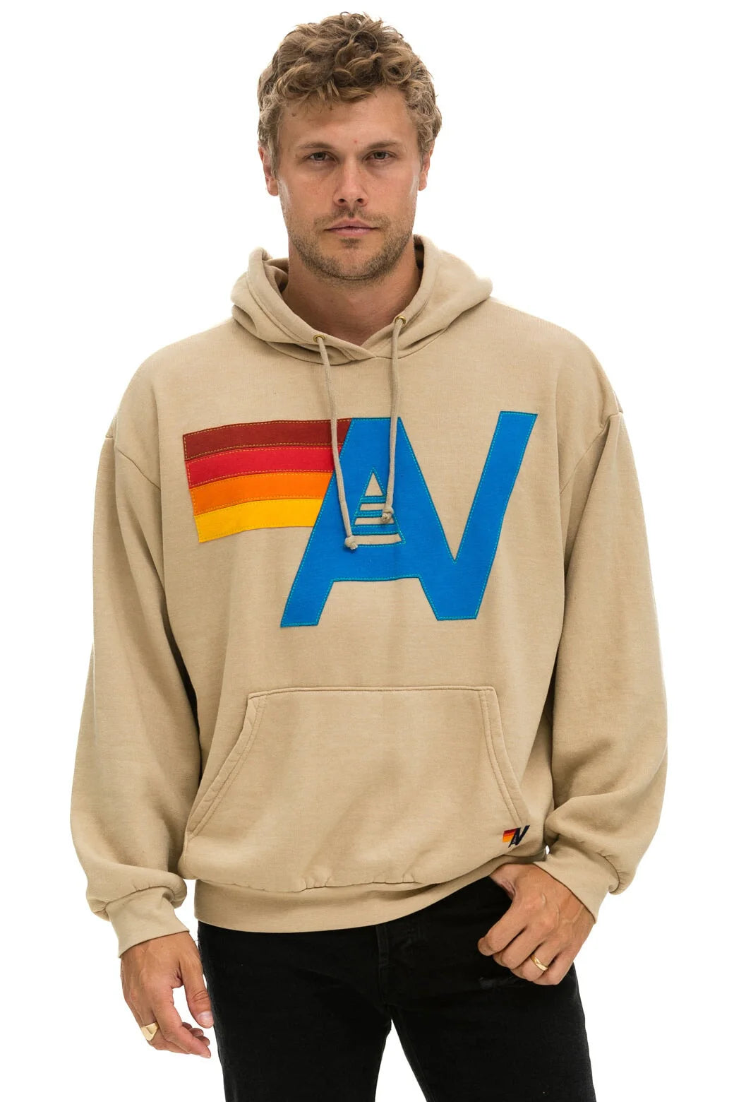 LOGO STITCH - HOODIE RELAXED SAND