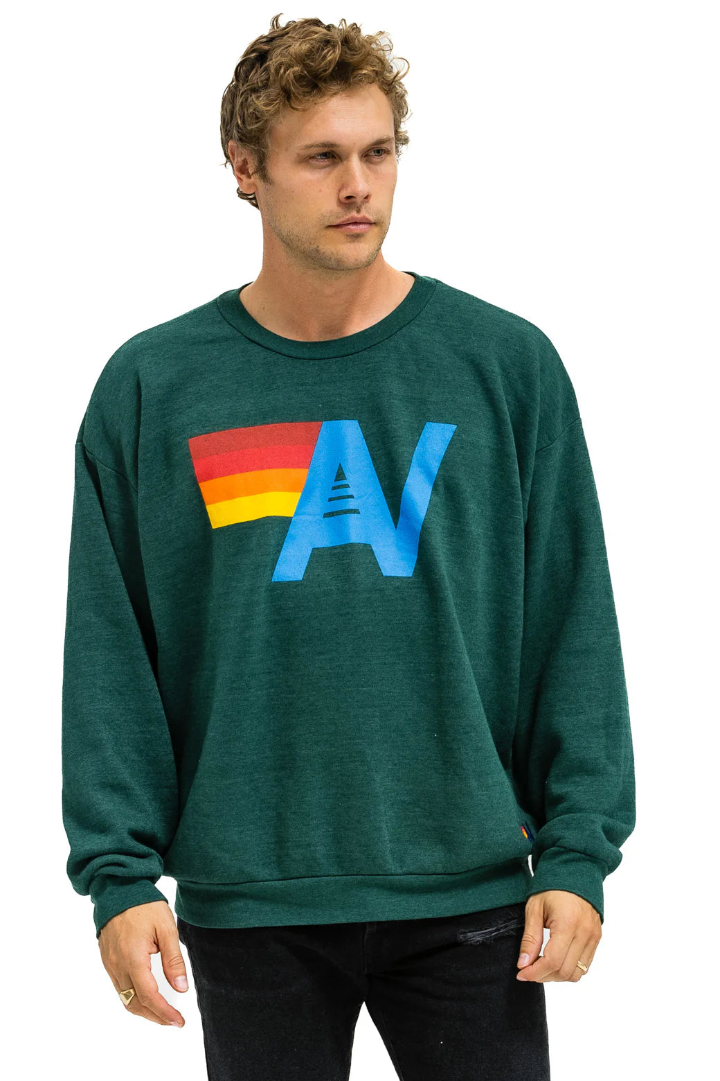 LOGO CREW SWEATSHIRT RELAXED FOREST