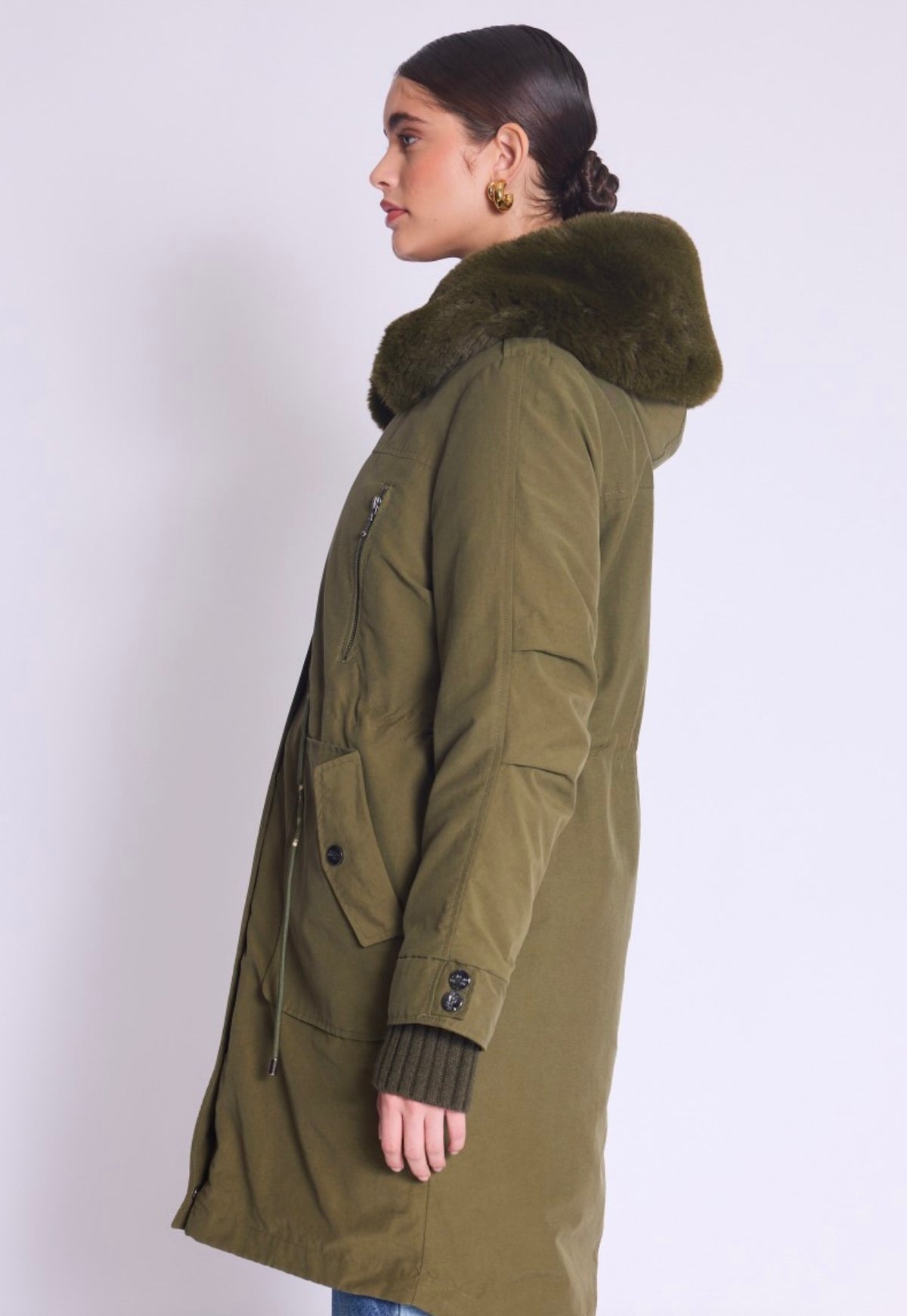 Molki parka coat KHAKI