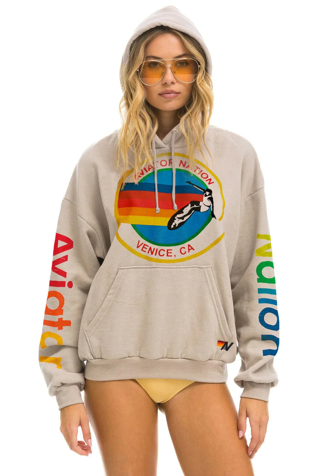 AV PULLOVER HOODIE RELAXED SAND