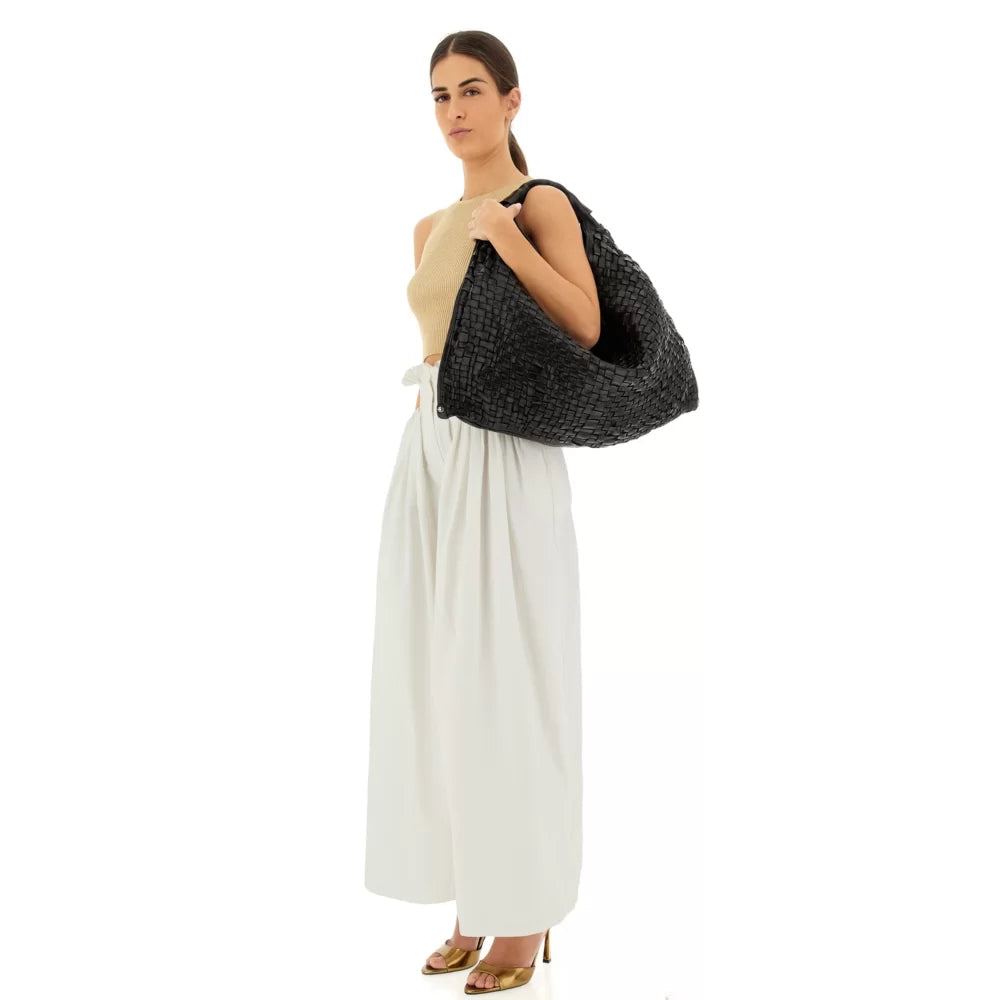 Shoulder bag woven BLACK