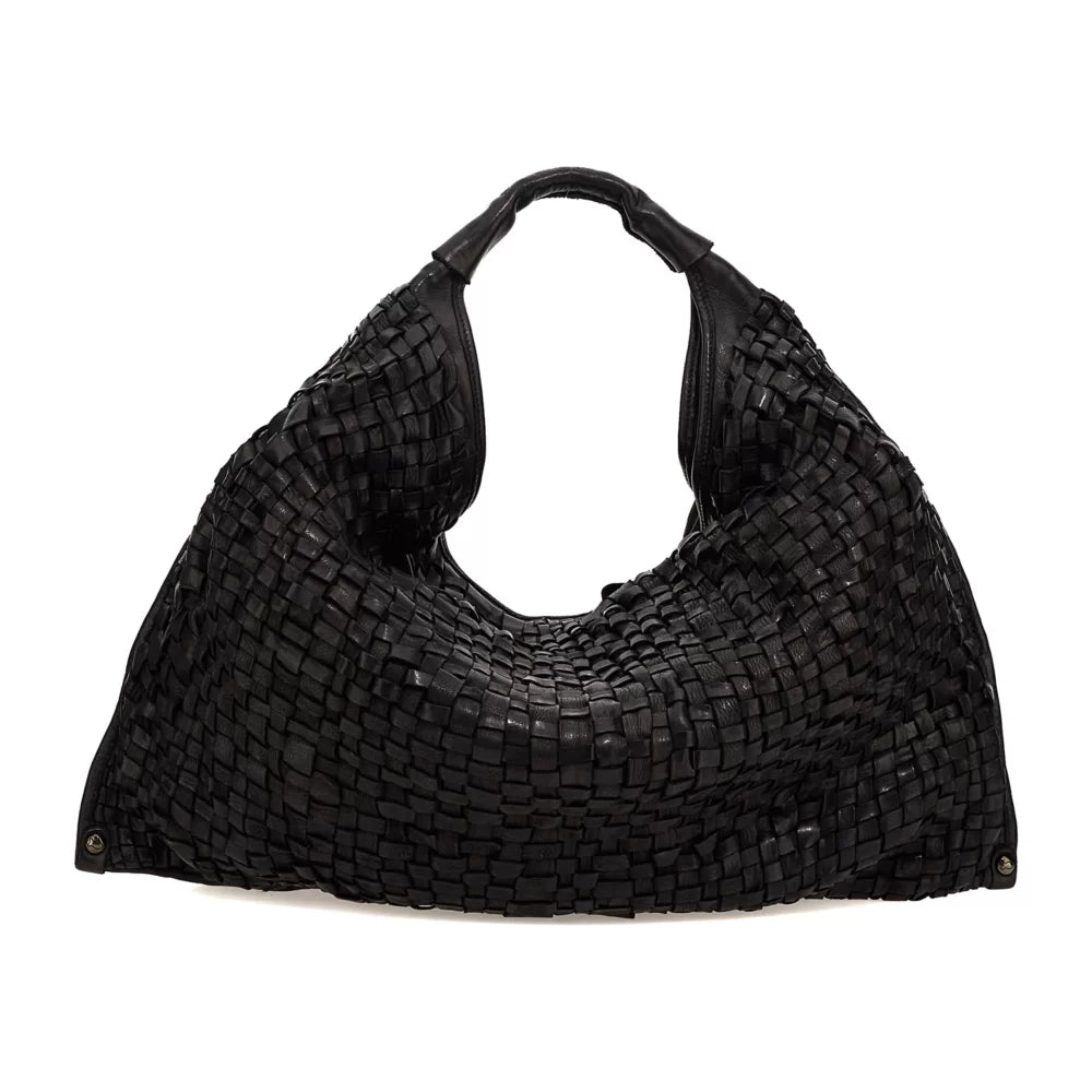 Shoulder bag woven BLACK