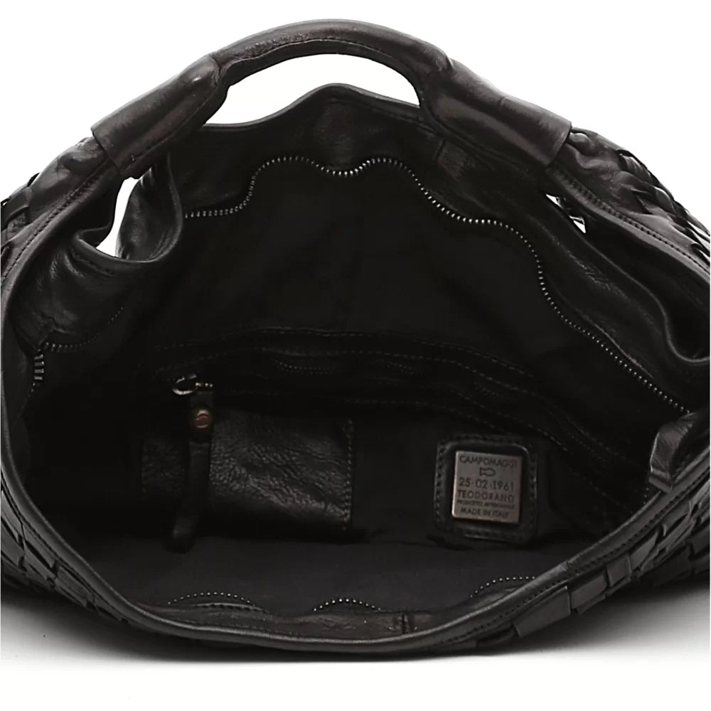 Shoulder bag woven BLACK