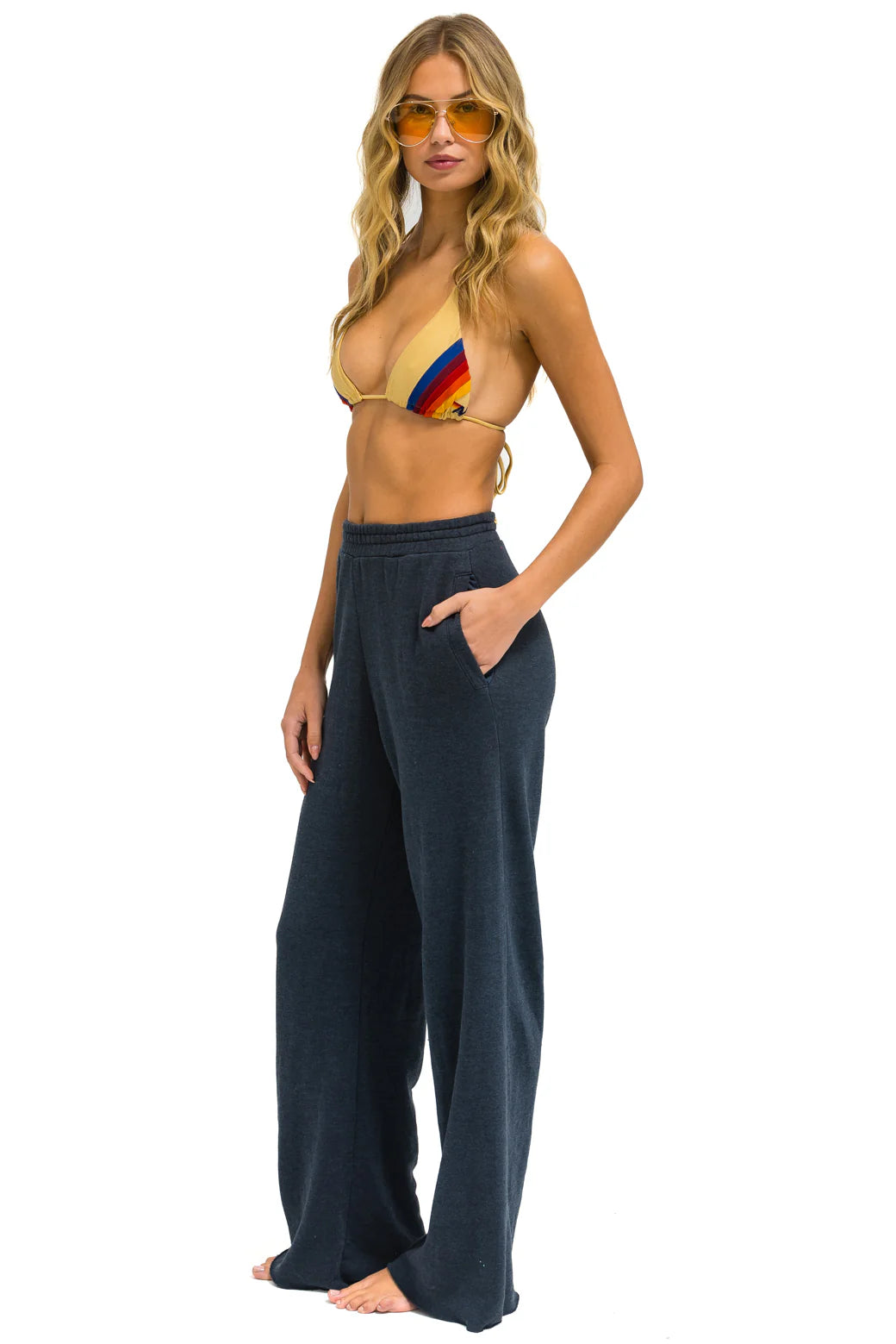 Wide leg pocket sweatpants CHARCOAL