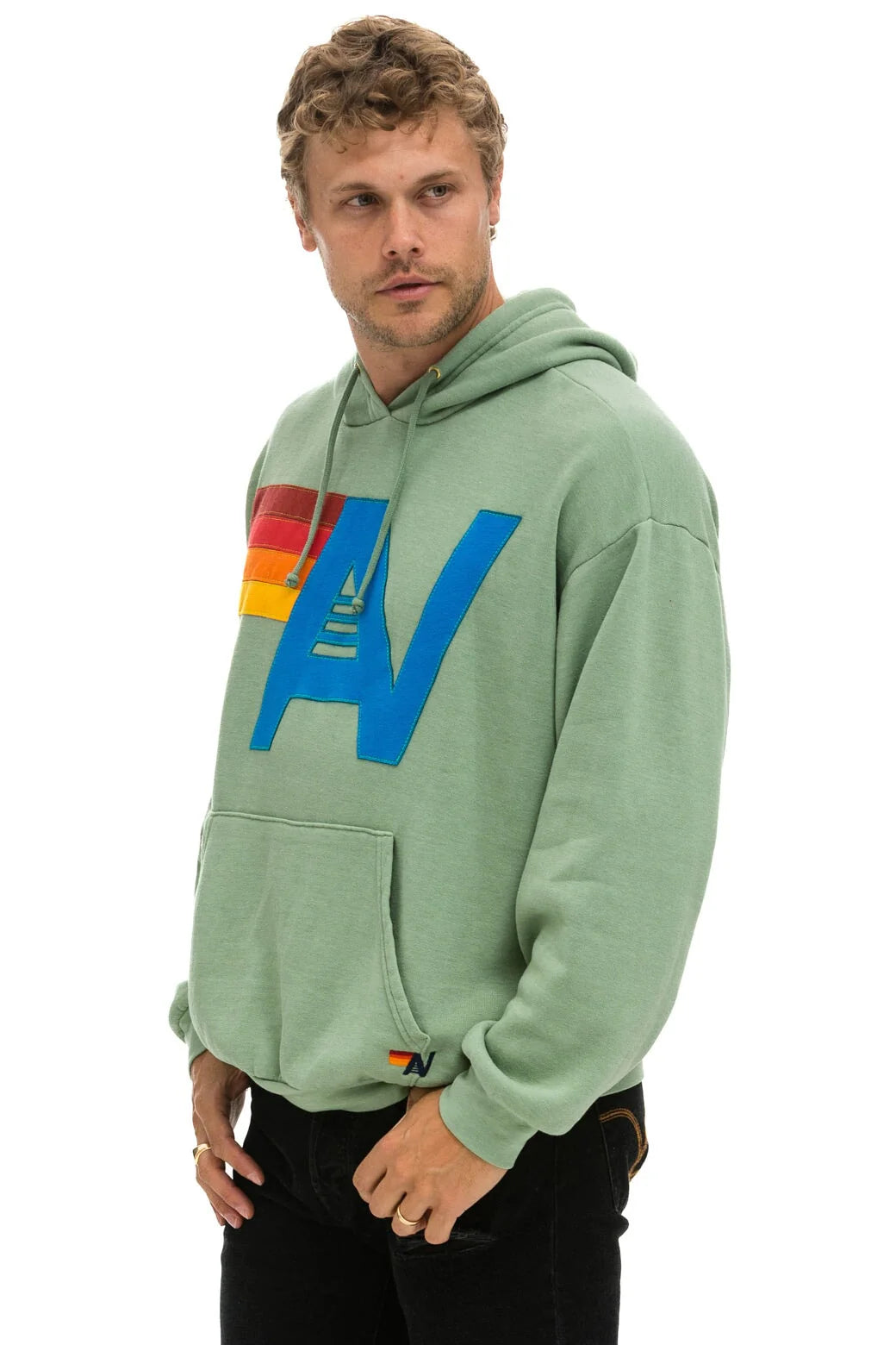 LOGO STITCH - HOODIE RELAXED SAGE