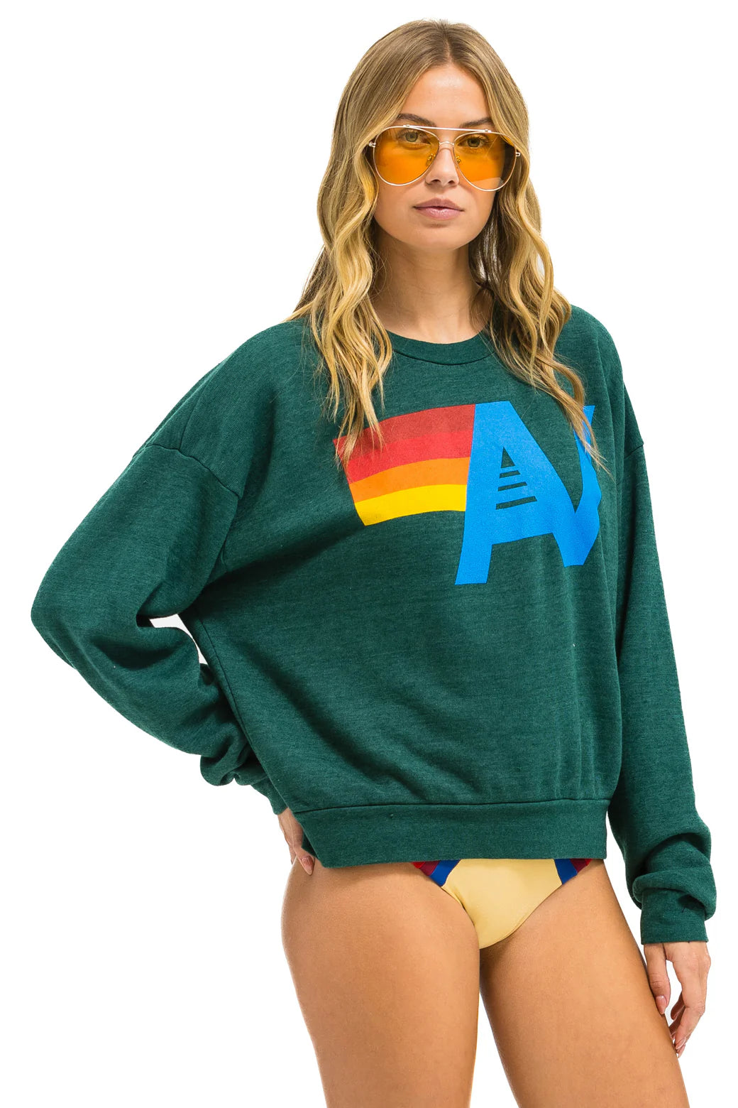 LOGO CREW SWEATSHIRT RELAXED FOREST