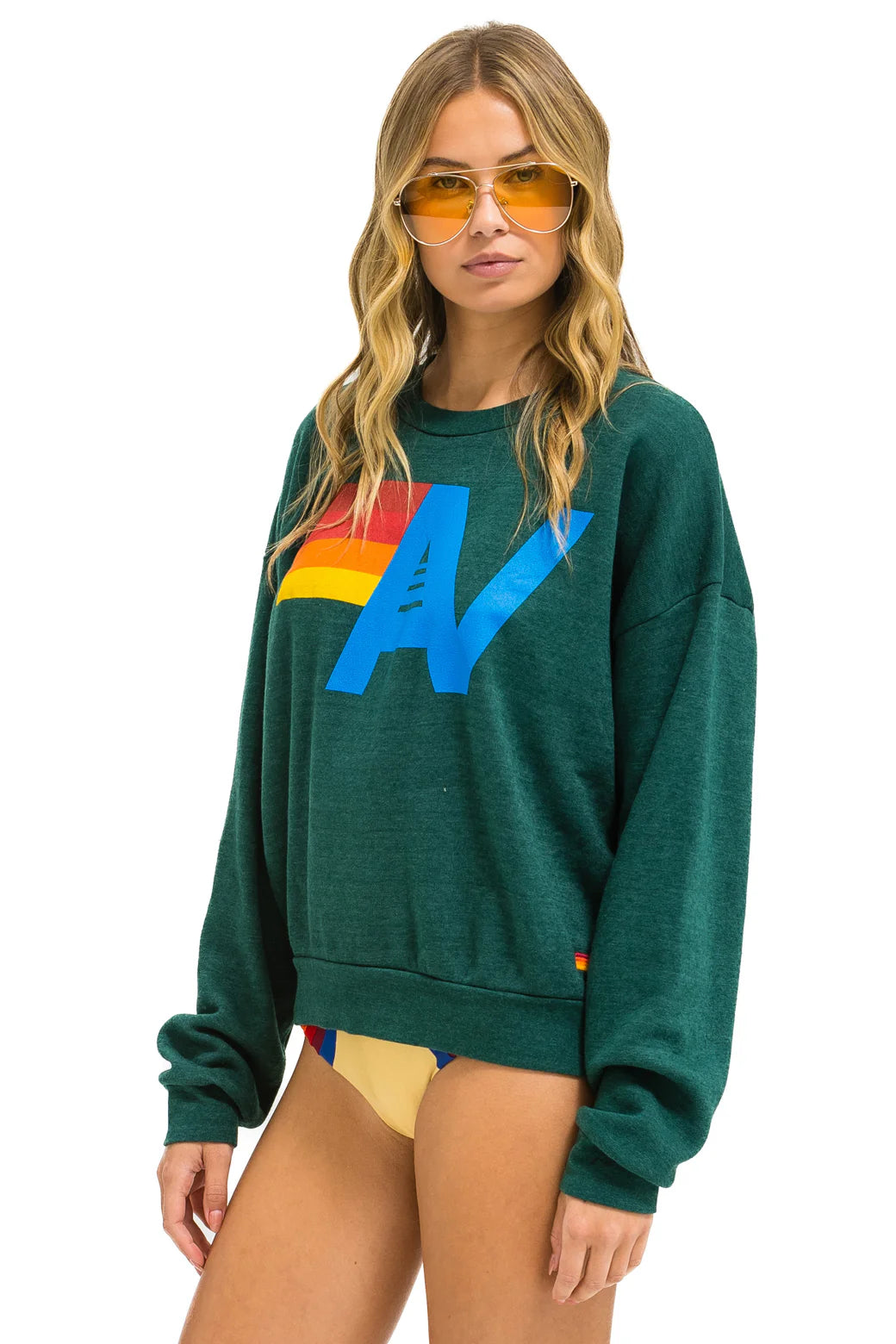 LOGO CREW SWEATSHIRT RELAXED FOREST