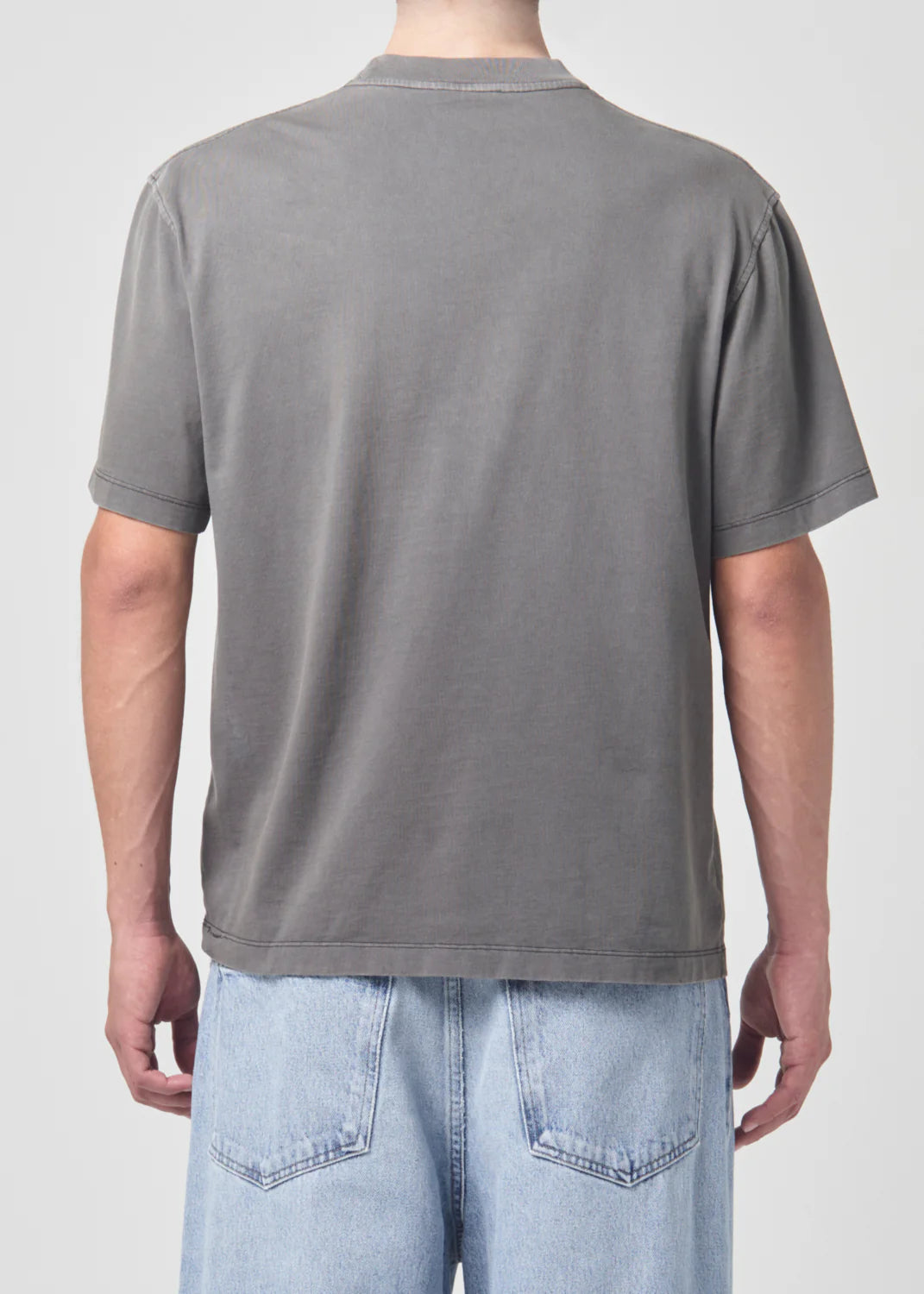 ASHA MOCK NECK TEE FLIT WASH GREY