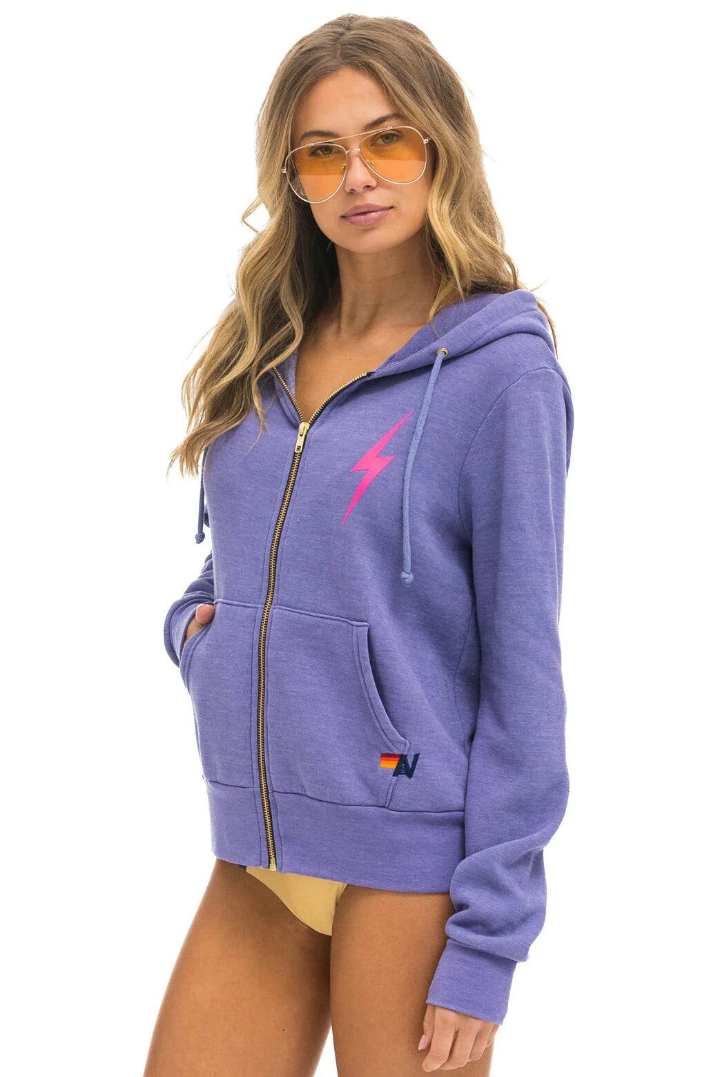 BOLT 2 ZIP HOODIE LAVENDER/N.PINK