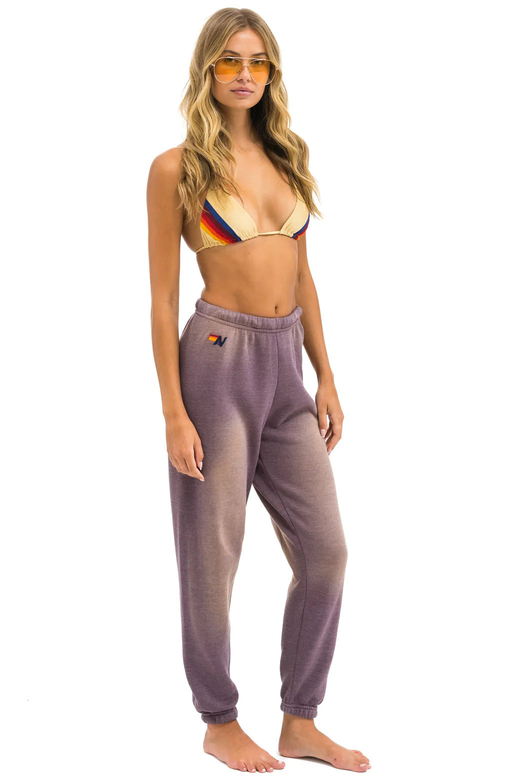 5 STRIPE WOMENS SWEATPANTS FADED MOCCHA