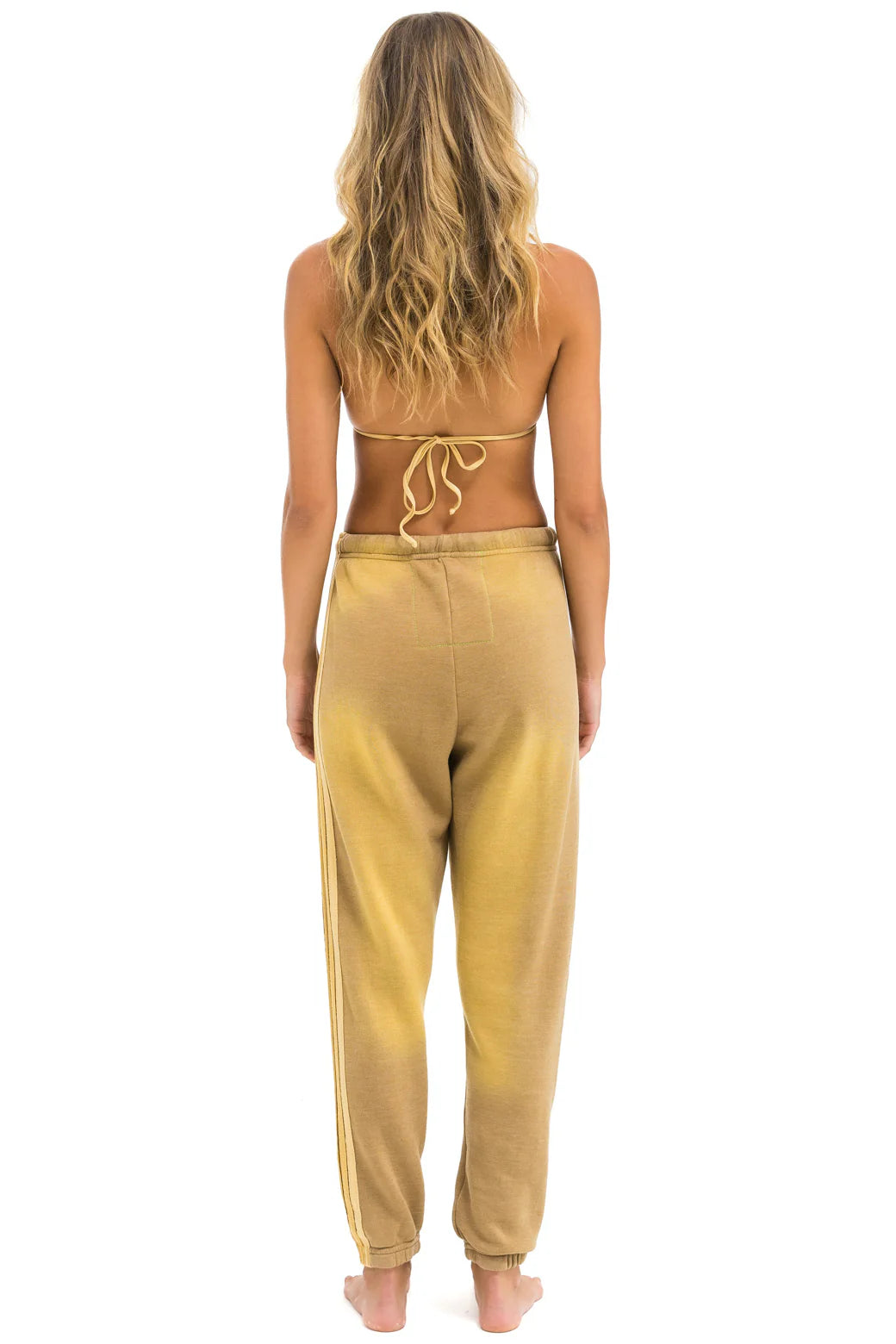 5 STRIPE WOMENS SWEATPANTS FADED TAN