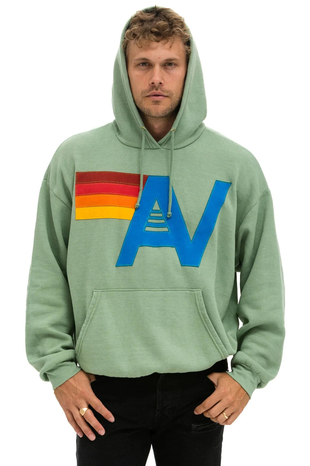 LOGO STITCH - HOODIE RELAXED SAGE