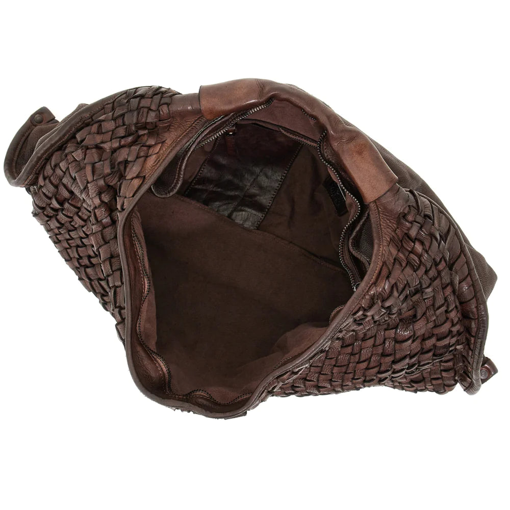 Shoulder bag woven BROWN