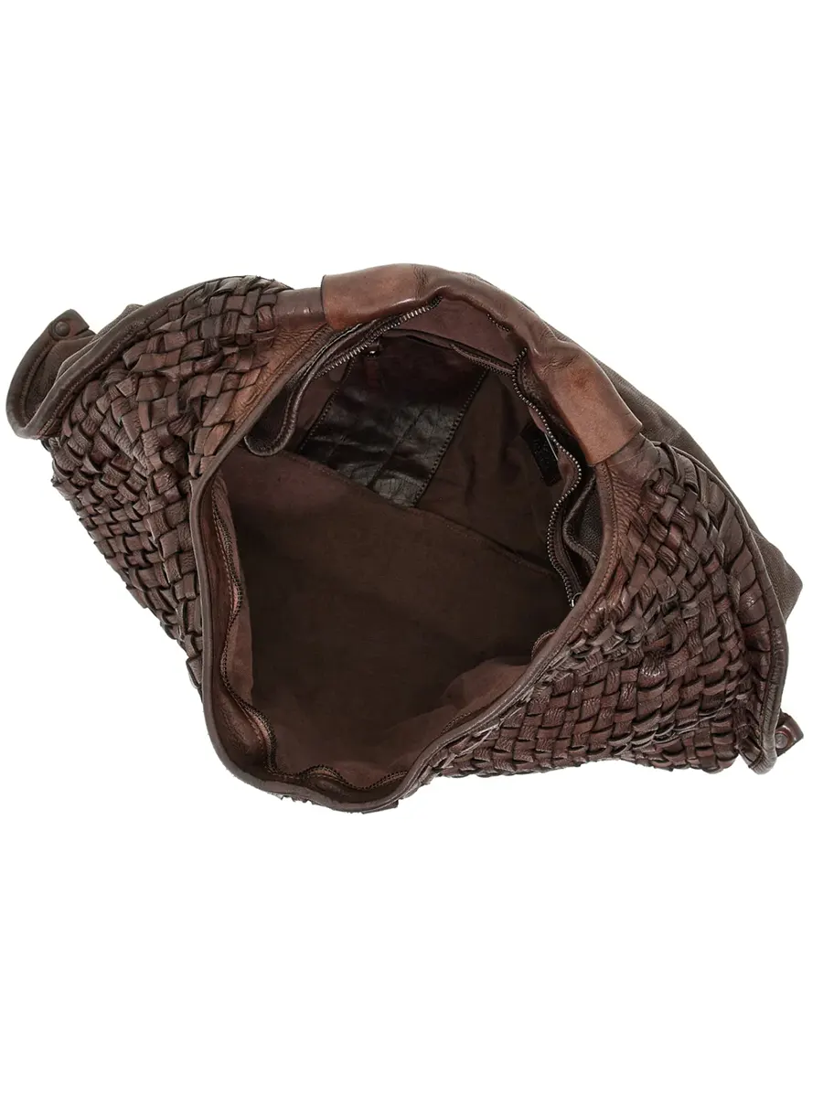 Shoulder bag woven BROWN