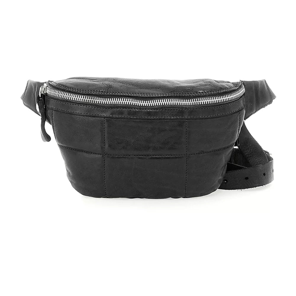 WAIST BAG+SQUARE QUILT BLACK