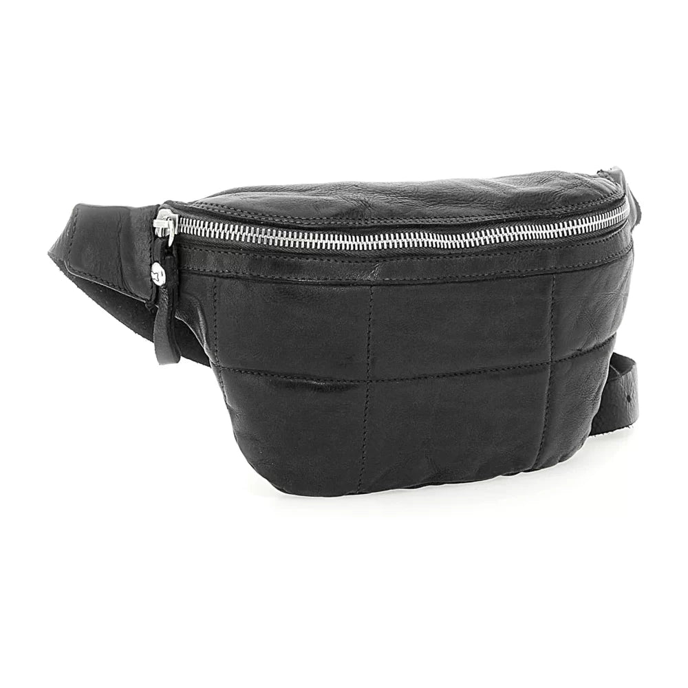 WAIST BAG+SQUARE QUILT BLACK