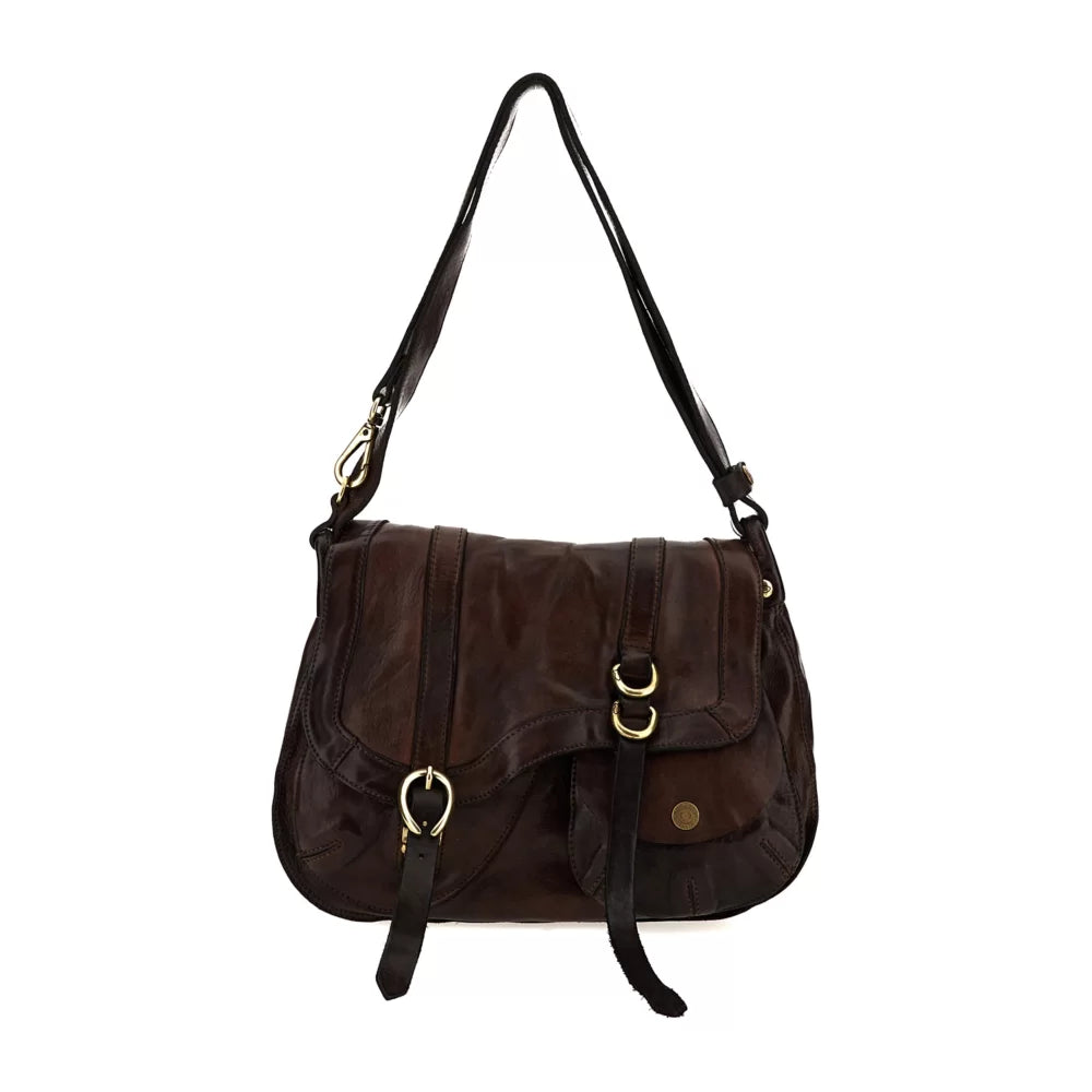 SHOULDER BAG M+NO STUDS POUCH BROWN