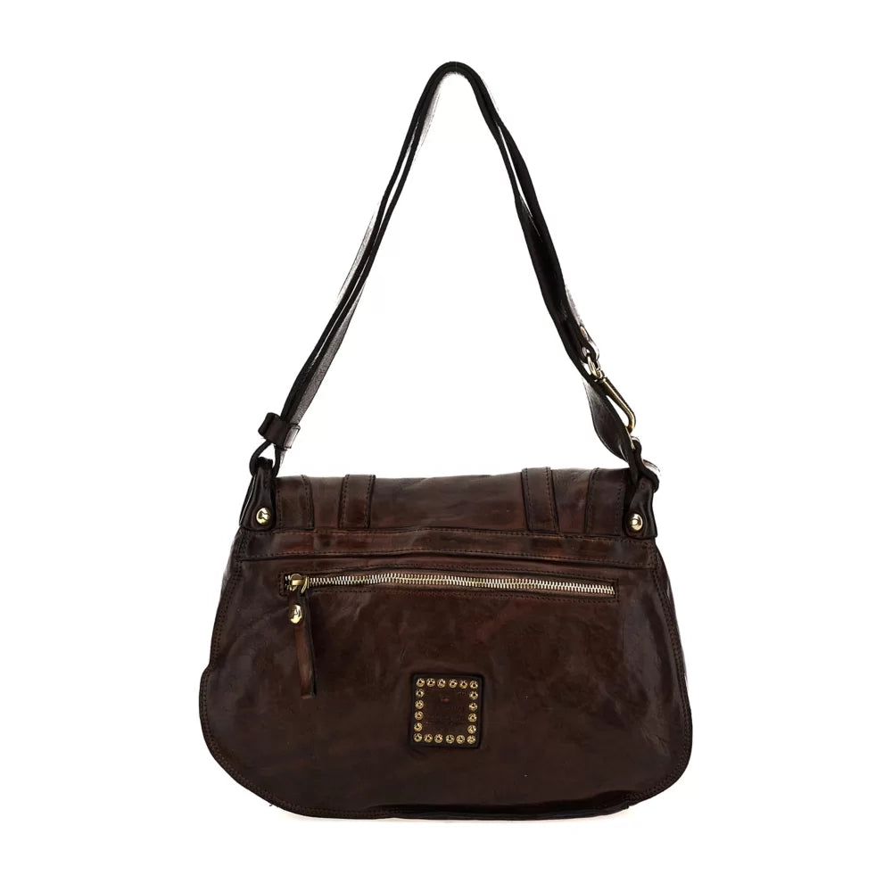 SHOULDER BAG M+NO STUDS POUCH BROWN