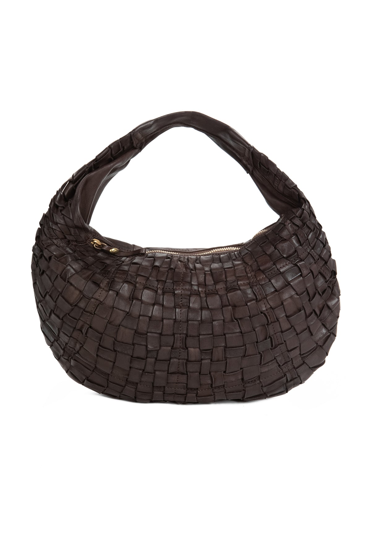 SHOULDER BAG WOVEN BROWN