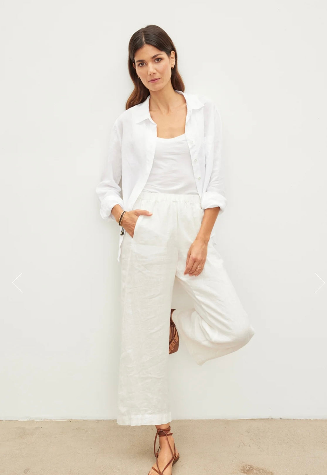 LOLA LINEN PANT WHITE