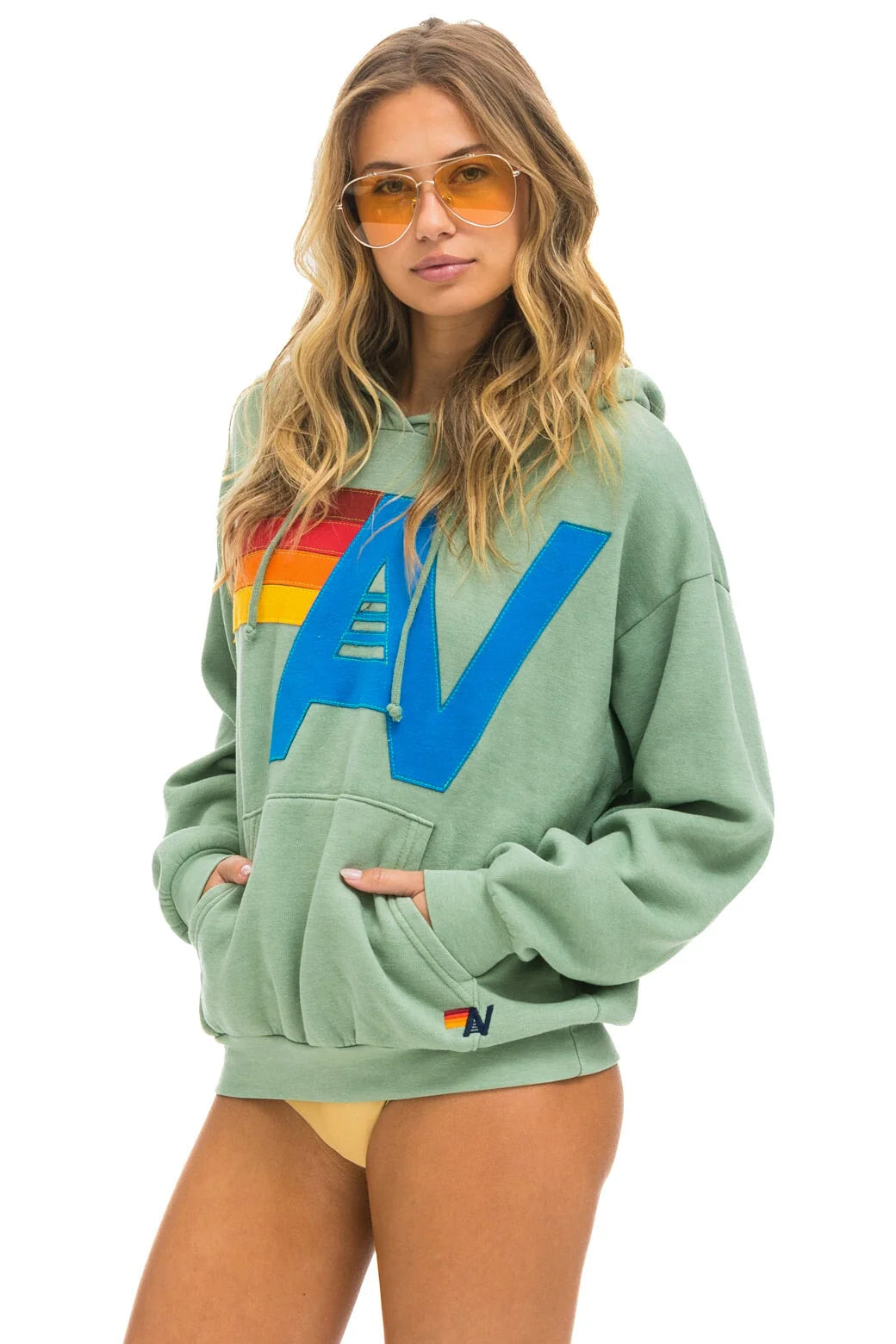 LOGO STITCH - HOODIE RELAXED SAGE