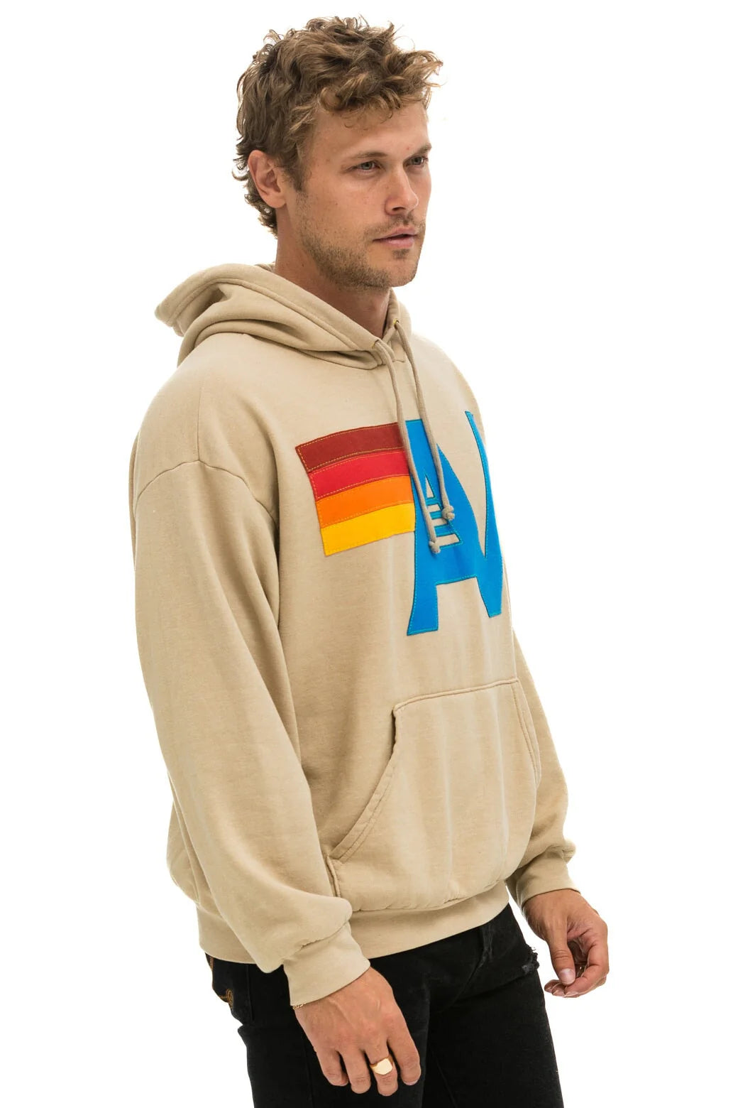 LOGO STITCH - HOODIE RELAXED SAND