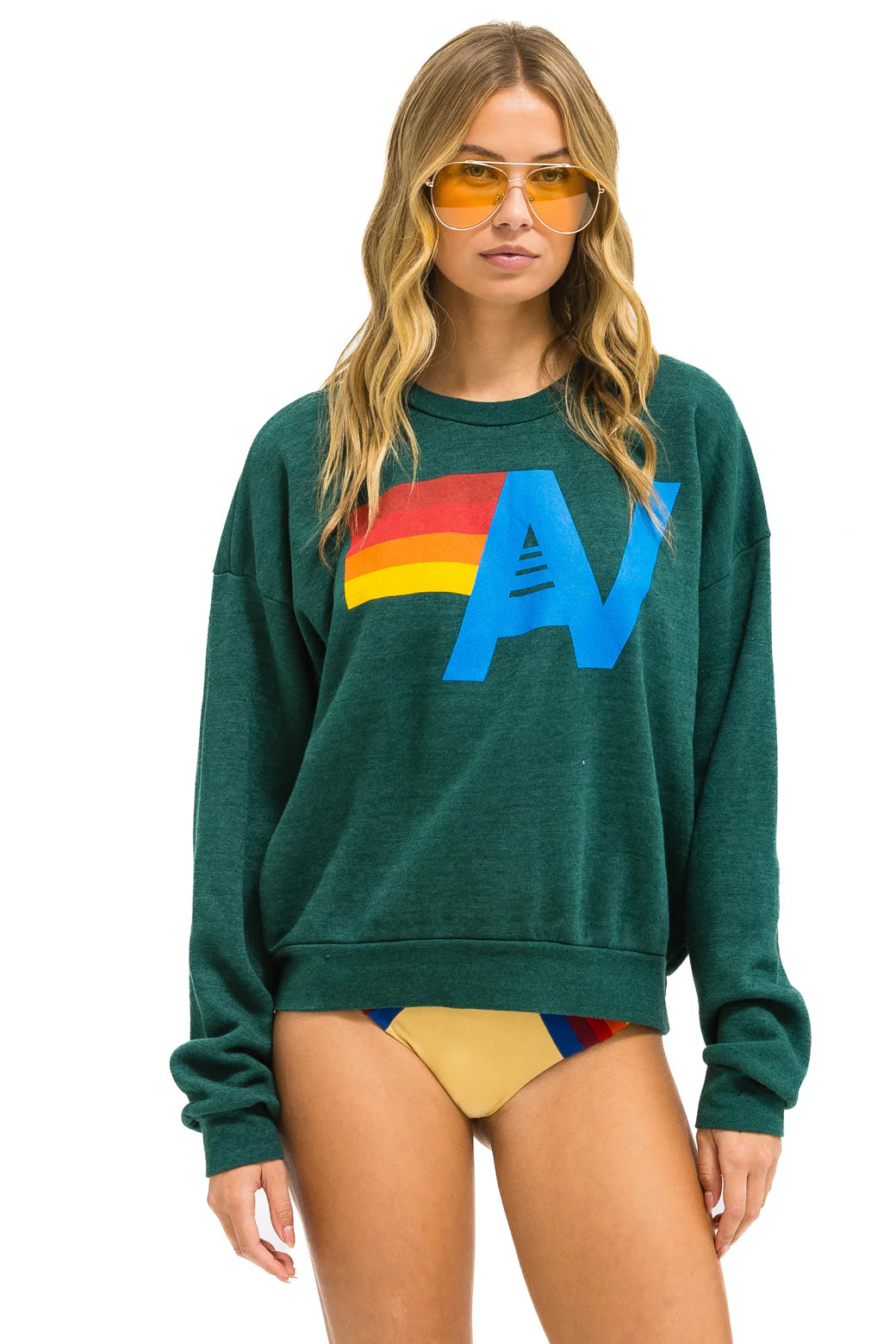 LOGO CREW SWEATSHIRT RELAXED FOREST