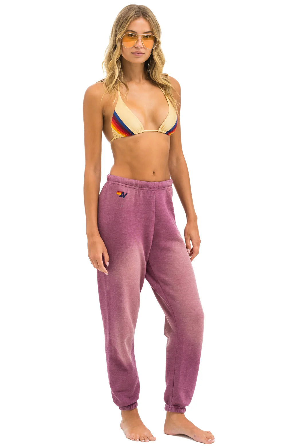 Bolt stitch womens sweatpant FADED BERRY