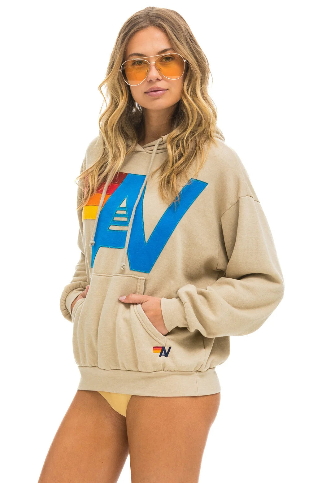 LOGO STITCH - HOODIE RELAXED SAND