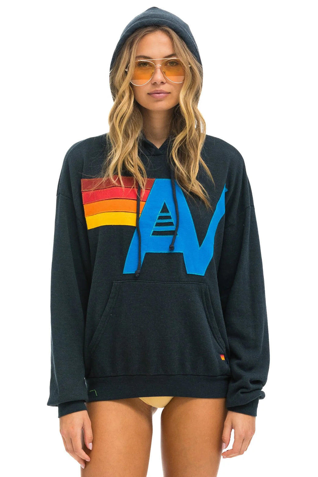 LOGO STITCH - HOODIE RELAXED CHARCOAL