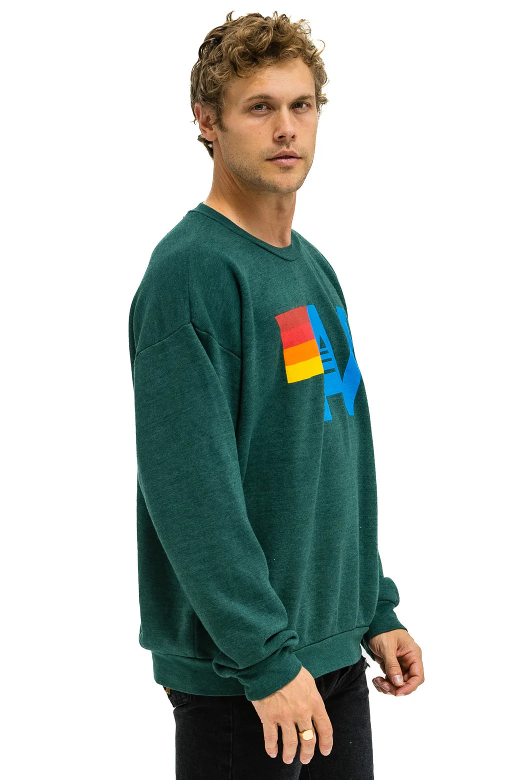 LOGO CREW SWEATSHIRT RELAXED FOREST