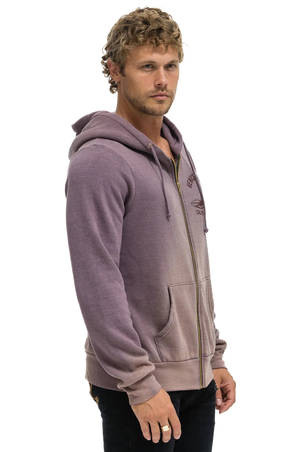 Venice surfer zip hoodie FADED MOCCHA