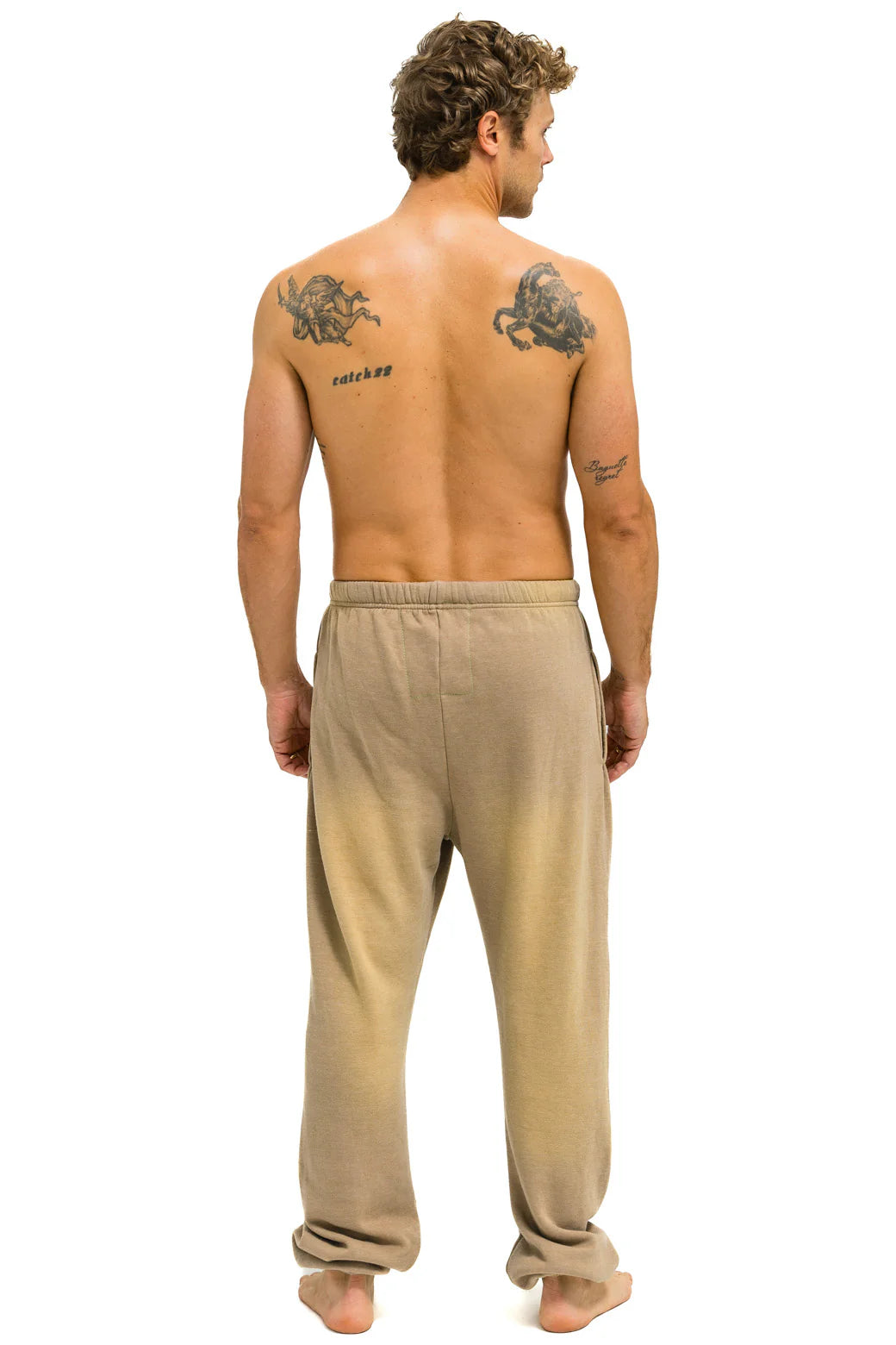 Vintage logo men sweatpants FADED TAN