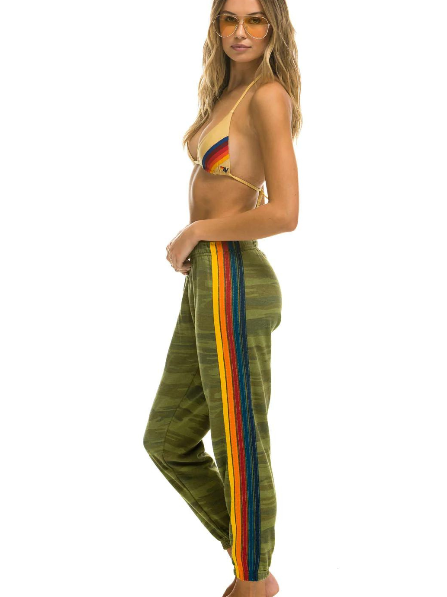 5 STRIPE WOMENS SWEATPANTS CAMO